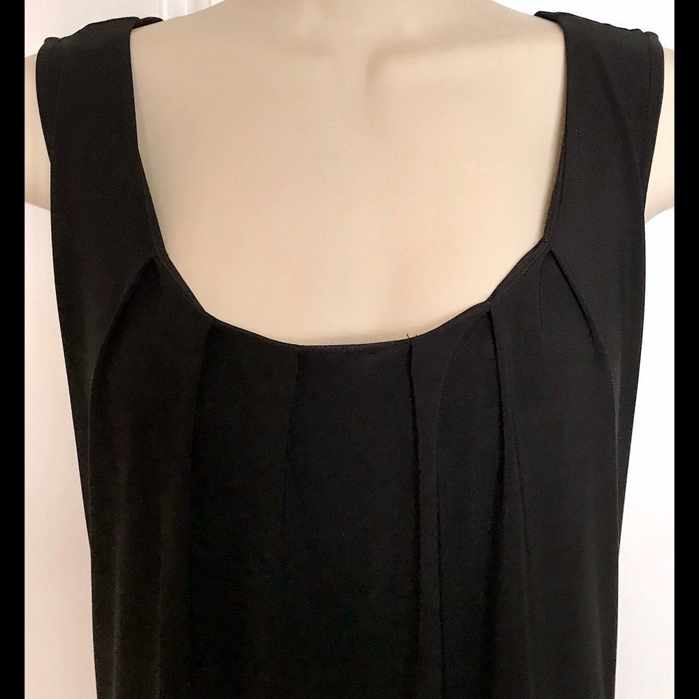 WHBM Black Shift Dress With Silk Trim Size M - Picture 3 of 6